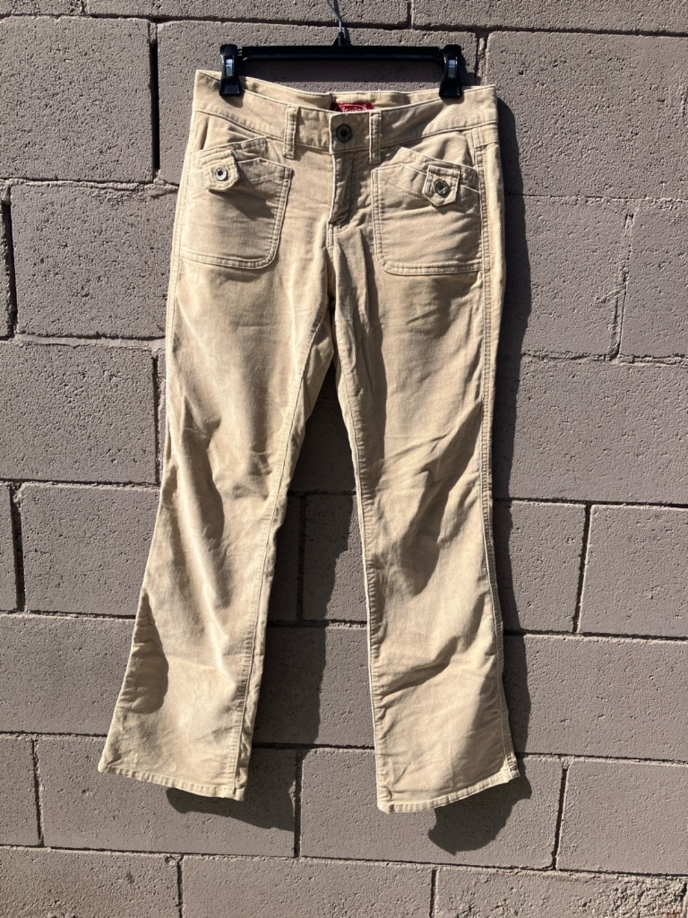Be Bop Jeans Boot Cut Corduroy Pants in Beige